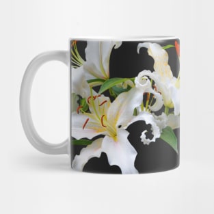 Elegant Casablanca White Oriental Lilies Mug